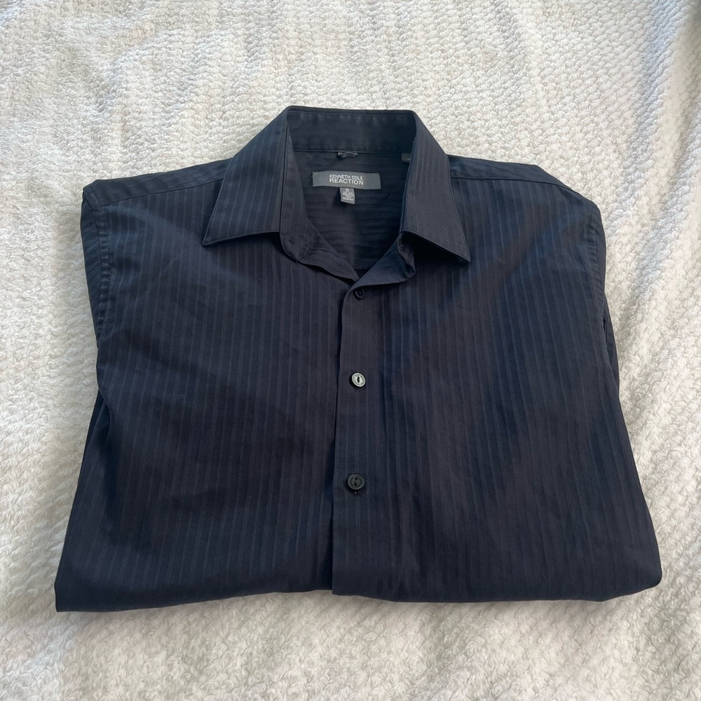 Kenneth Cole Reaction Black Slim Fit Shirt